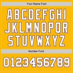 Custom Two Tone Baseball Jersey - Personalized Gold White-Purple with Authentic Name and Number Personalized Gold White-Purple