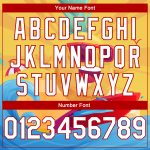 Custom Name and Number Personalized 3D Pattern Basketball Jersey for Summer Beach Surfing - Gold White-Red Team Sports Wear