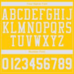 Custom Basketball Jersey with Personalized Name and Number - Gold White Round Neck Team Gear Personalized Gold White Round