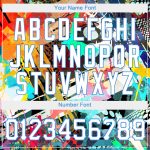 Custom Abstract Graffiti Pattern Baseball Jersey with Personalized Name & Number - White Light Blue 3D Design Personalized