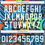 Custom Name Number 3D Baseball Jersey White Teal Graffiti Geometric Pattern Authentic Team Apparel Personalized Graffiti