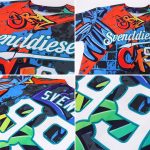 Custom Name Number 3D Baseball Jersey White Teal Graffiti Geometric Pattern Authentic Team Apparel Personalized Graffiti
