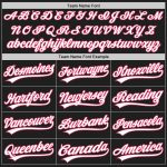 Custom Graffiti Pattern Black Aqua Neon Pink 3D Scratch Baseball Jersey with Team Name and Number Personalized Graffiti Pattern
