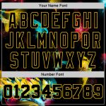 Custom Name and Number Black Gold 3D Basketball Jersey Personalized Graffiti Pattern Authentic Team Apparel Personalized