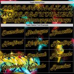 Custom Name and Number Black Gold 3D Basketball Jersey Personalized Graffiti Pattern Authentic Team Apparel Personalized