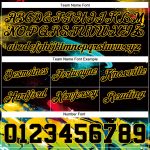 Custom Black Gold Graffiti Pattern 3D Basketball Shorts with Name and Number - Personalized Team Gear Personalized Graffiti