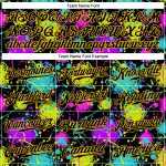 Custom Name and Number Black Gold Graffiti 3D Neon Splatter Baseball Jersey Authentic Team Design Personalized Graffiti Pattern