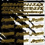 Custom Name and Number Authentic Black-Gold 3D Baseball Jersey with Personalized Graffiti Pattern Personalized Graffiti Pattern