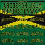 Personalized Black-Green 3D Graffiti Pattern Jamaica Baseball Jersey Custom Name & Number Personalized Graffiti Pattern Black-Green