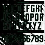 Personalized 3D Scratch Black-Kelly Green Graffiti Baseball Jersey with Custom Name and Number Personalized Graffiti Pattern