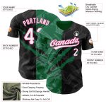 Black Green Pink Personalized Graffiti 3D Scratch Baseball Jersey Custom Name Number Authentic Team Design Personalized Graffiti