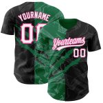 Black Green Pink Personalized Graffiti 3D Scratch Baseball Jersey Custom Name Number Authentic Team Design Personalized Graffiti