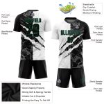 Personalized Black-Kelly Green Graffiti Soccer Jersey with Custom Name and Number - Sublimation Team Uniform Personalized