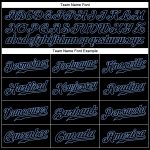 Personalized 3D Black Light Blue Graffiti Pattern Baseball Jersey, Authentic Design Personalized Graffiti Pattern Black-Light