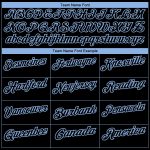 Custom Name & Number Black Light Blue 3D Performance Golf Polo Shirt with Personalized Graffiti Pattern Personalized Graffiti