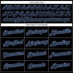 Custom Name & Number 3D Performance T-Shirt - Personalized Black-Light Blue Graffiti Pattern Design Personalized Graffiti