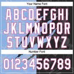 Custom Graffiti Pattern Softball Jersey 3D Unisex Black Light Blue-Pink with Name and Number - Personalized Team Apparel