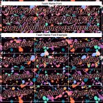 Custom Personalized Graffiti 3D T-Shirt with Team Name and Number, Black-Medium Pink Expressive Splatter Design Personalized
