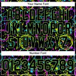 Custom Graffiti Performance T-Shirt with Black-Neon Green 3D Splatter, Personalized Team Name and Number Personalized Graffiti