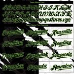 Custom Name and Number Personalized Black Neon Green Graffiti 3D Scratch Baseball Jersey Personalized Graffiti Pattern Black-Neon