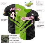 Custom Name and Number 3D Baseball Jersey, Personalized Neon Green-Pink Graffiti Pattern, Authentic Team Apparel Personalized