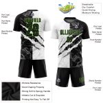 Personalized Black-Neon Green Graffiti Soccer Jersey with Custom Name and Number - Sublimation Uniform for Team Personalized