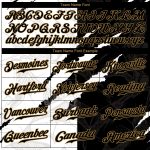 Custom Name Number Baseball Jersey Personalized Black Gold Graffiti Pattern 3D Design Authentic Team Apparel Personalized