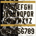 Custom Name and Number Personalized Black and Old Gold Graffiti 3D Scratch Performance Golf Polo Shirt Personalized Graffiti