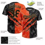 Personalized Black-Old Gold 3D Graffiti Softball Jersey - Unisex Two-Button Design Personalized Graffiti Pattern Black-Old