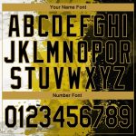 Custom Graffiti Pattern Varsity Jacket with Name & Number - Black & Gold 3D Bomber Full-Snap Letterman Style Personalized