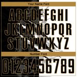 Custom Name and Number Basketball Jersey, Personalized Graffiti Pattern, Black & Old Gold Round Neck Suit Personalized Graffiti