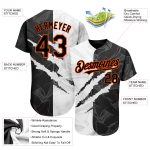 Personalized 3D Scratch Black-Orange Graffiti Baseball Jersey Authentic Personalized Graffiti Pattern Black-Orange 3D Scratch