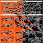 Personalized Black-Orange Graffiti Pattern 3D Scratch Baseball Jersey with Custom Name and Number Personalized Graffiti Pattern