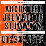 Custom Name and Number Soccer Uniform Jersey with Personalized Black-Orange Graffiti Pattern Design Personalized Graffiti