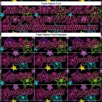 Custom Black-Pink Graffiti Pattern 3D Baseball Jersey with Colorful Stars, Personalized Name and Number Personalized Graffiti