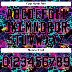 Personalized Black Pink Graffiti Baseball Jersey 3D Hearts Stars Custom Name Number Geometric Design Authentic Team Apparel