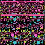Custom Name and Number Graffiti 3D Neon Splatter Golf Polo Shirt Black-Pink Performance Design Personalized Graffiti Pattern