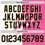Custom Graffiti Pattern Performance T-Shirt with Name & Number - Black Pink Old Gold 3D Design Personalized Graffiti Pattern