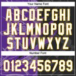 Custom Name Number Unisex Softball Jersey Black Purple Gold 3D Personalized Graffiti Pattern Two-Button Design Personalized