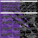 Custom Name and Number Black Purple-Gray Graffiti Pattern 3D Scratch Authentic Baseball Jersey Personalized Graffiti Pattern