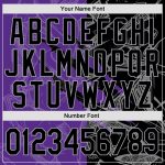 Custom Name and Number Black Purple-Gray Graffiti Pattern 3D Scratch Authentic Baseball Jersey Personalized Graffiti Pattern
