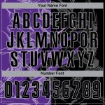 Custom Name and Number Soccer Jersey - Personalized Black Purple-Gray Graffiti Pattern Sublimation Uniform Personalized Graffiti