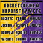 Custom Graffiti Soccer Uniform Jersey - Personalized Black Purple Yellow-Gray with Name and Number for Team Personalized