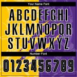 Custom Graffiti Soccer Uniform Jersey - Personalized Black Purple Yellow-Gray with Name and Number for Team Personalized