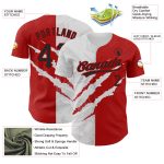 Custom Name and Number Black-Red Graffiti 3D Scratch Authentic Baseball Jersey Personalized Graffiti Pattern Black-Red 3D
