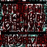 Custom Name & Number 3D Graffiti Pattern Bomber Jacket Black-Red Abstract Grunge Art Full-Snap Varsity Letterman Jacket Personalized