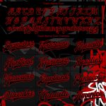 Personalized Urban Street Art 3D Bomber Jacket Black Red Graffiti Pattern Custom Name Number Full-Snap Varsity Letterman