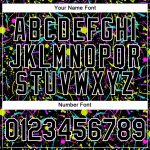 Custom Name and Number Personalized Graffiti Pattern Neon Splatter Black-White 3D Performance T-Shirt Personalized Graffiti
