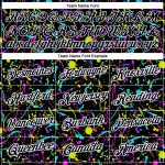 Custom Name and Number Personalized Graffiti Pattern Neon Splatter Black-White 3D Performance T-Shirt Personalized Graffiti