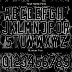 Custom Name Number Black White Skull Graffiti Pattern 3D Bomber Varsity Letterman Jacket Fashion Personalized Graffiti Pattern